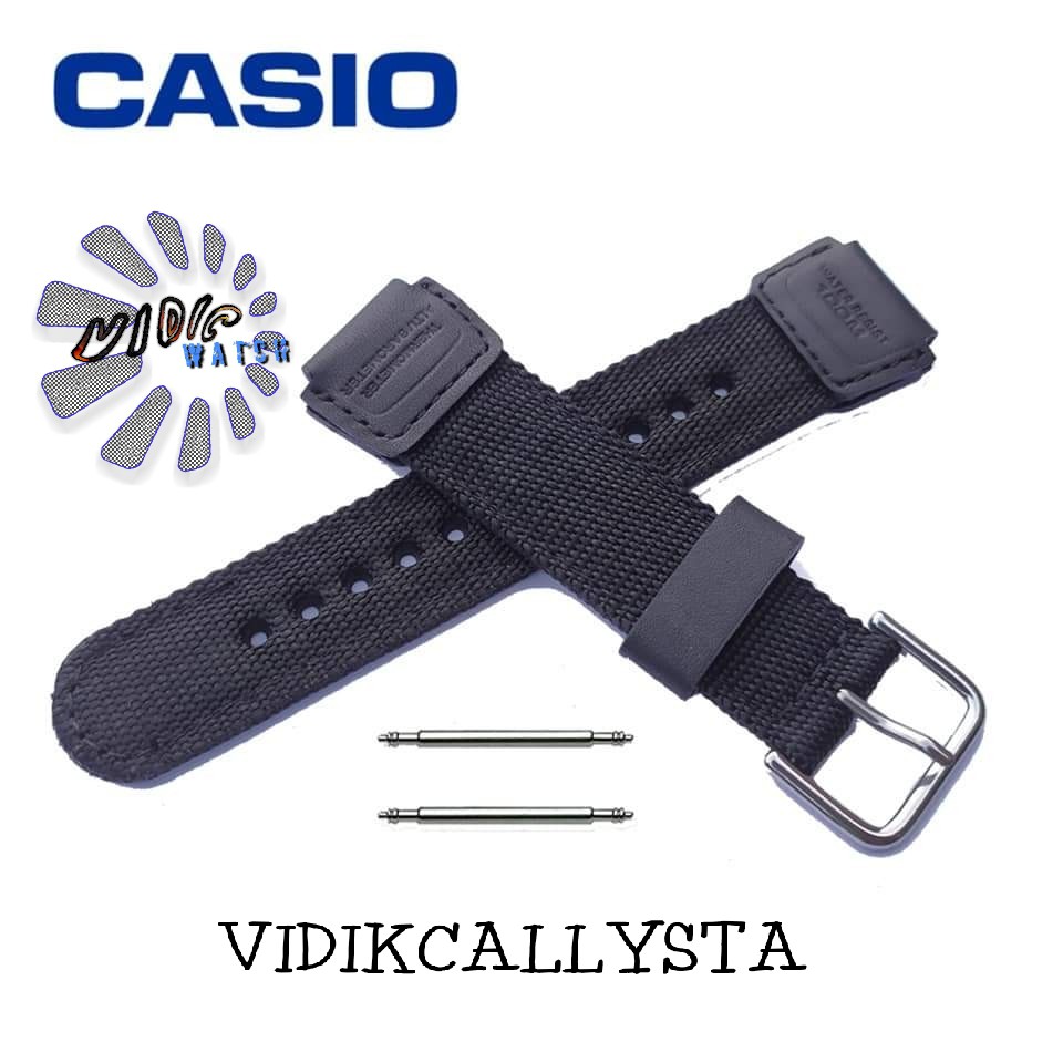 Strap nylon Tali jam Canvas Casio AW80 AW81 AW82 AW 80 81 82 AW-80 AW-81 AW-82 Original OEM