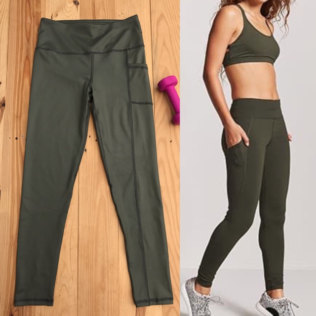 90 degree by reflex olive side pocket legging