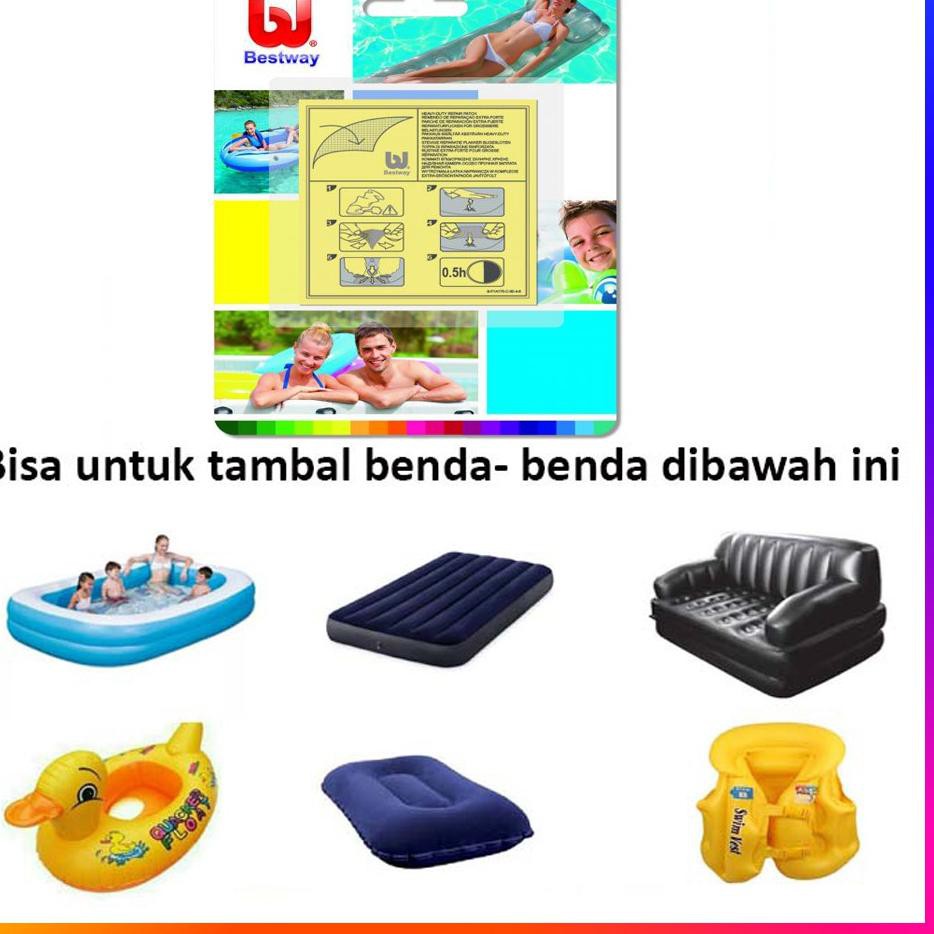 

「PAST」 Bestway - Lem Tambal Ban Kolam Plastik Renang Anak Repair Kit Repair Kit / Lem Tambal Bestway