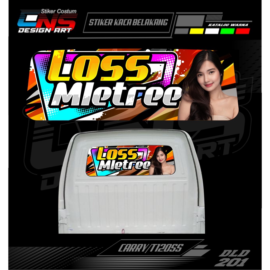 Stiker Kaca Belakang One Way CARRY / T120SS Pick Up Sticker Cewek Keren Sticker Print Variasi Gambar