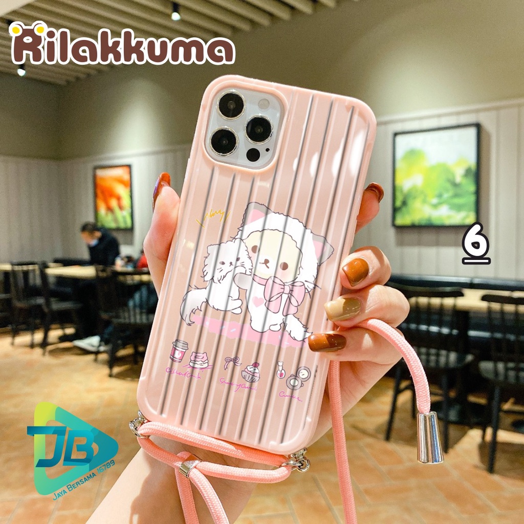 SOFTCASE KOPER SLINGCASE LANYARD RILAKKUMA OPPO VIVO XIAOMI SAMSUNG REALME IPHONE ALL TYPE JB4806