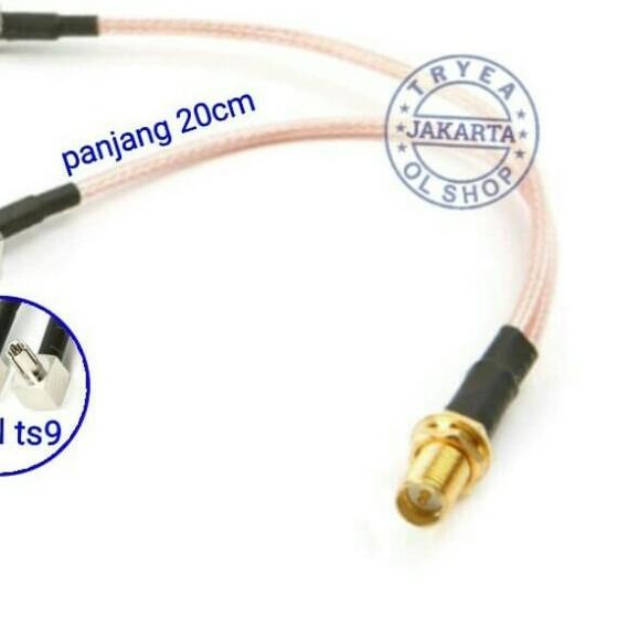 PIGTAIL MODEM DUAL TS9 TO RP-SMA FEMALE ♥