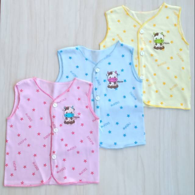 Atasan baju bayi tanpa lengan singlet mykoko