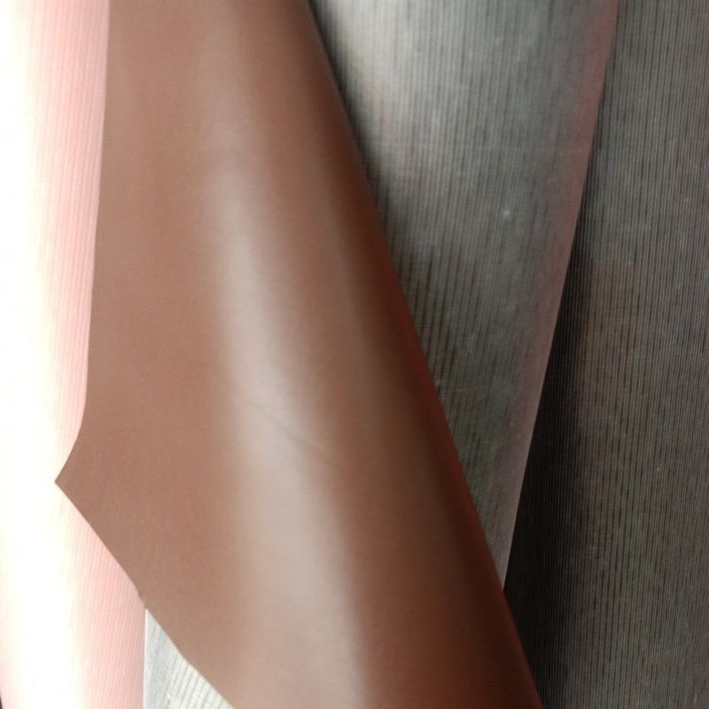 KULIT SINTESIS/KULIT IMITASI MOTIF POLOS bisa buat perlak bayi-Coklat tua