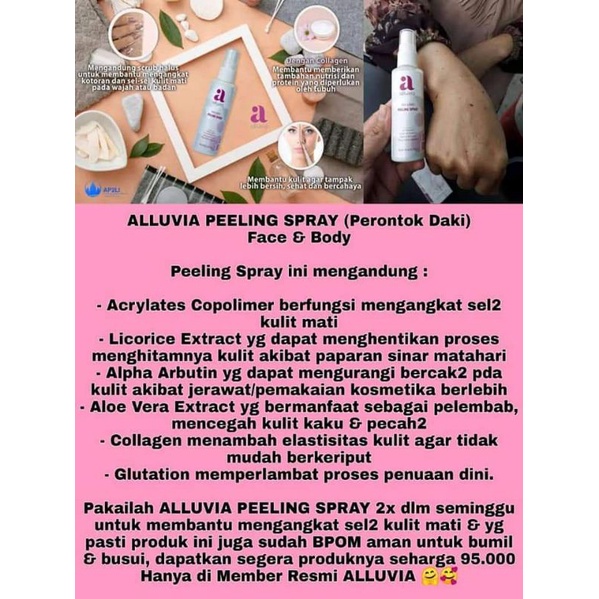 peeling spray alluvia