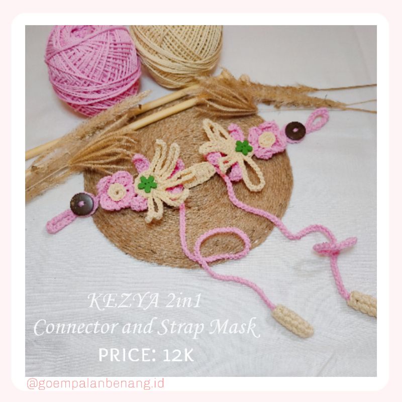 KEZYA 2in1 Connector and Strap Mask/ Tali Masker Rajut