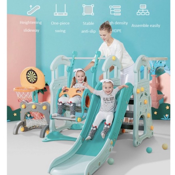 Perosotan luncuran anak dan ayunan Parklon Fun Slide 5 in 1