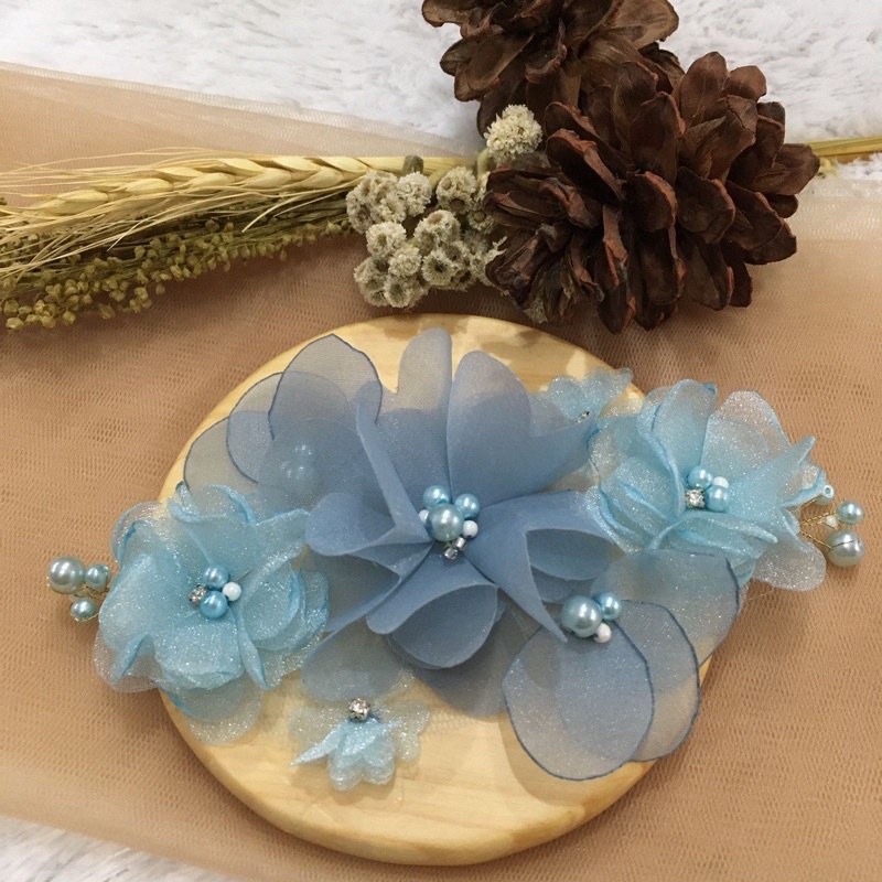 Ready Stock Cornelia Set bunga set rangkai payet organza