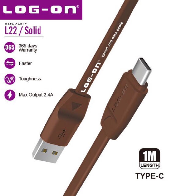 KABEL DATA LOGON L22 1M TYPE -C 2,4A SAFE&amp;SPEED