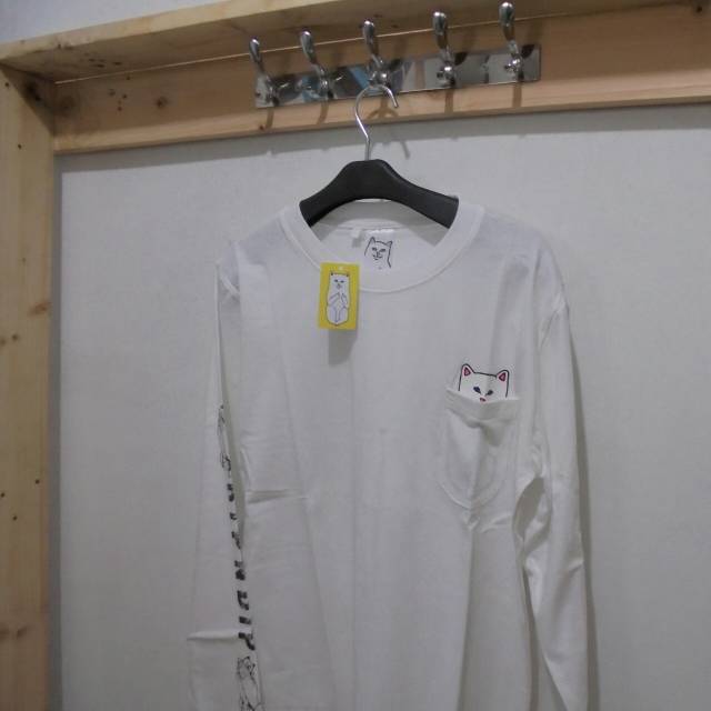 Kaos RipNDip Putih Lengan Panjang Premium Murah