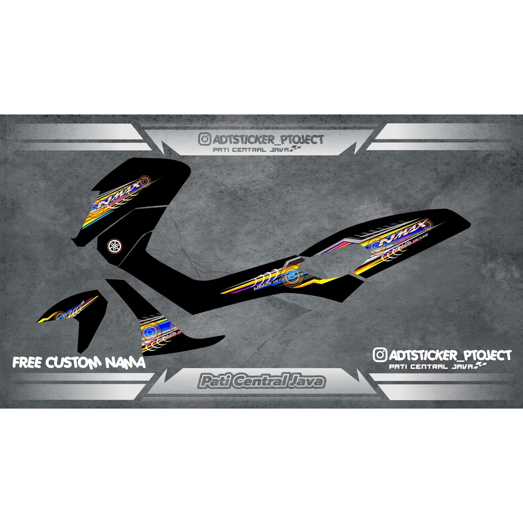Striping STICKER - STIKER VARIASI NMAX OLD bahan print UV transparan