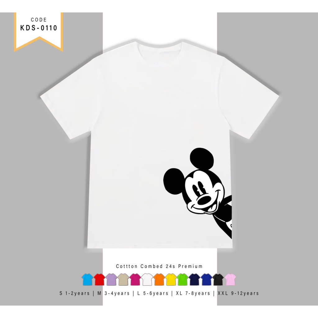 KAOS ANAK-ANAK / T-SHIRT KIDS GAMBAR MICKEY BIG SIDE / ATASAN ANAK