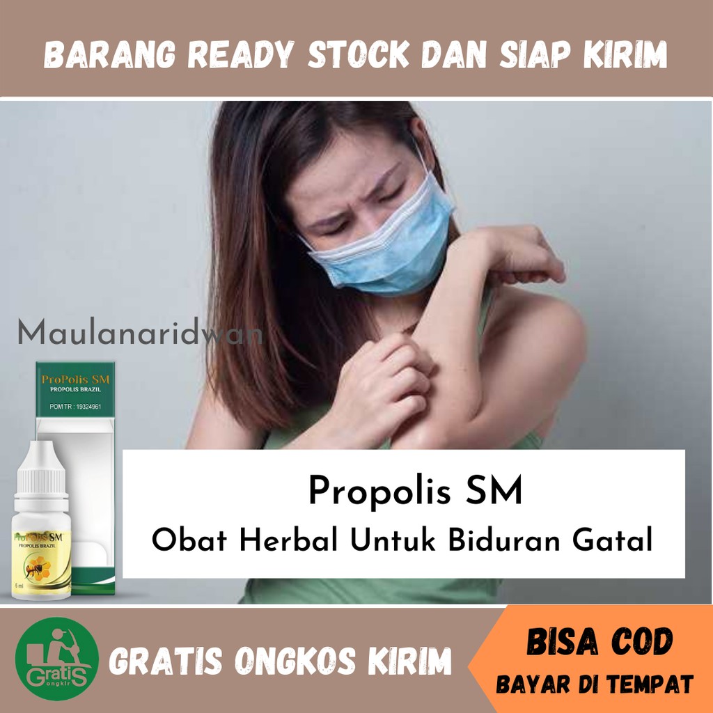Obat Biduran Gatal, Bentol Biduran, Alergi Dingin, Biduran Alergi, Obat Herbal Kaligata - Propolis S