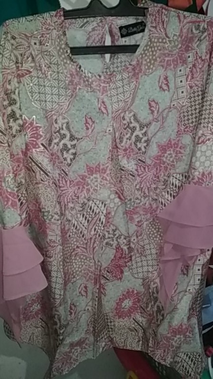Blouse Batik Galis Lawasan Klasik Baby Pink Bg132