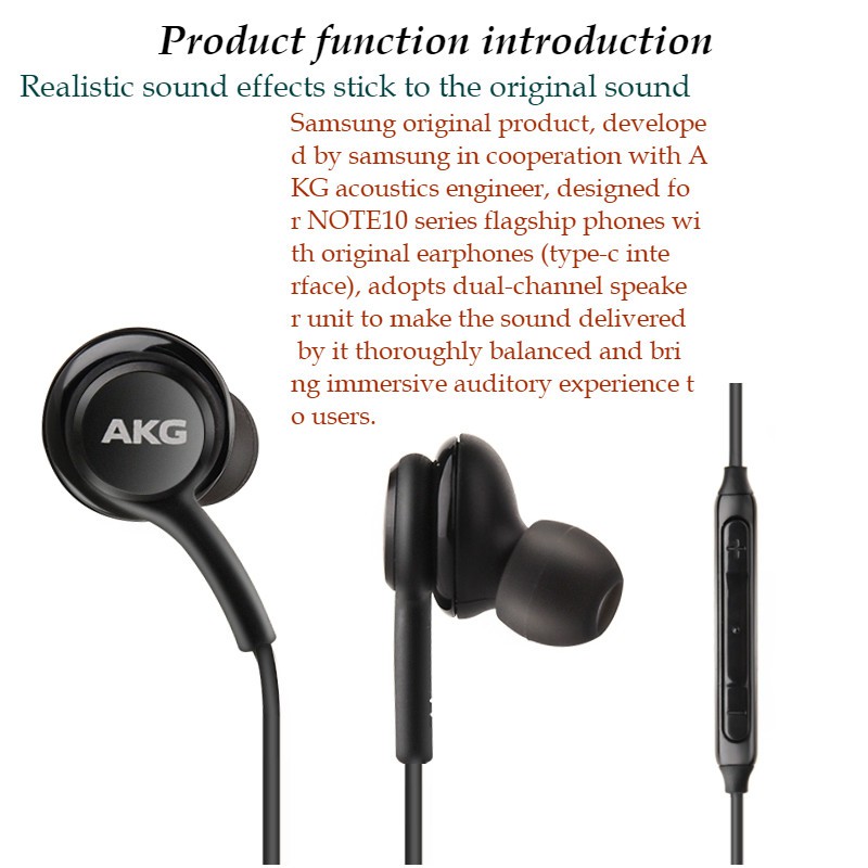 Headset Samsung Galaxy Note 10 + Plus Type C by AKG Earphone Original