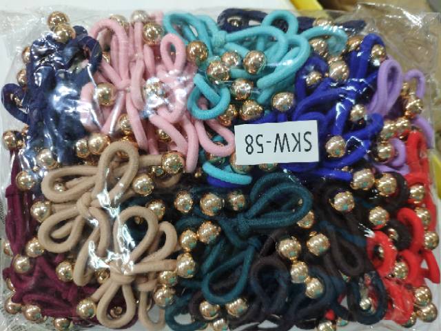 Gelang karet ikat rambut isi 100pcs