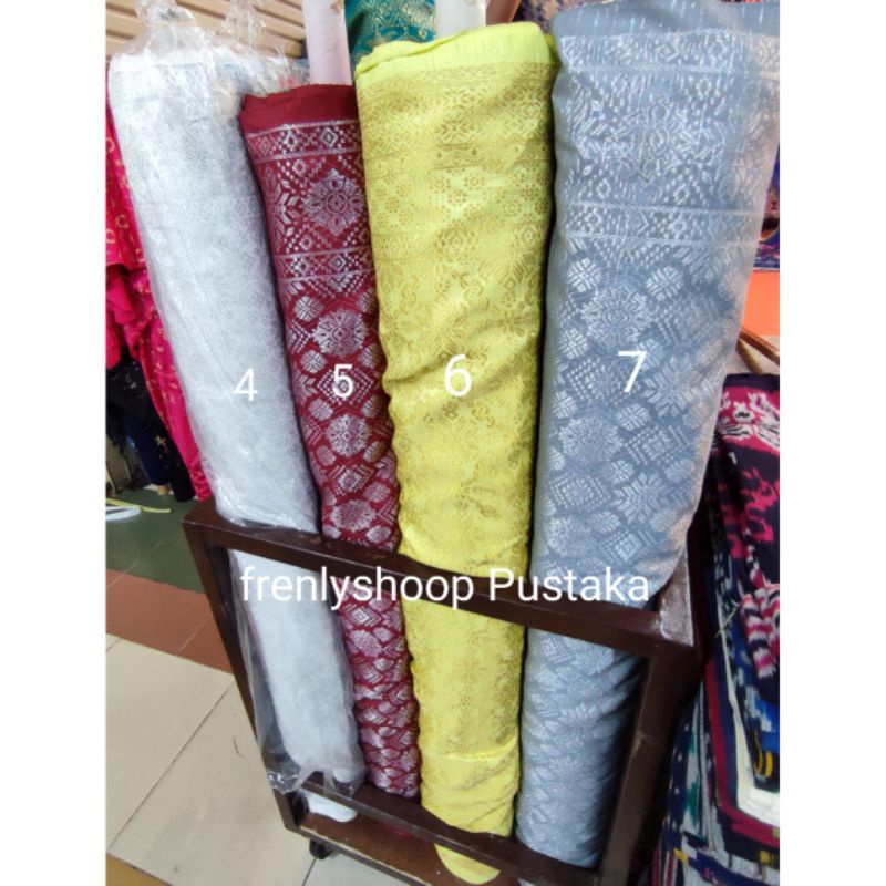  kain  songket Palembang  meteran bahan songket Palembang  