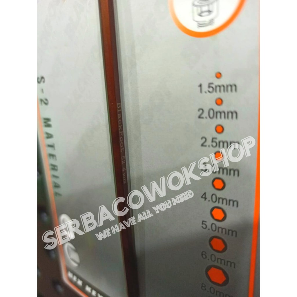 Blackfoot Kunci L Satuan Extra Long No 4 Mm Flat Hex Key Satuan S2 Material Termurah Berkualitas