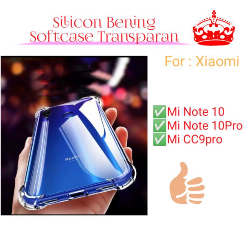 Case Xiaomi Mi CC9Pro Note10 Note 10 10Pro Pro Silicon Softcase Bening Transparan Casing Cover