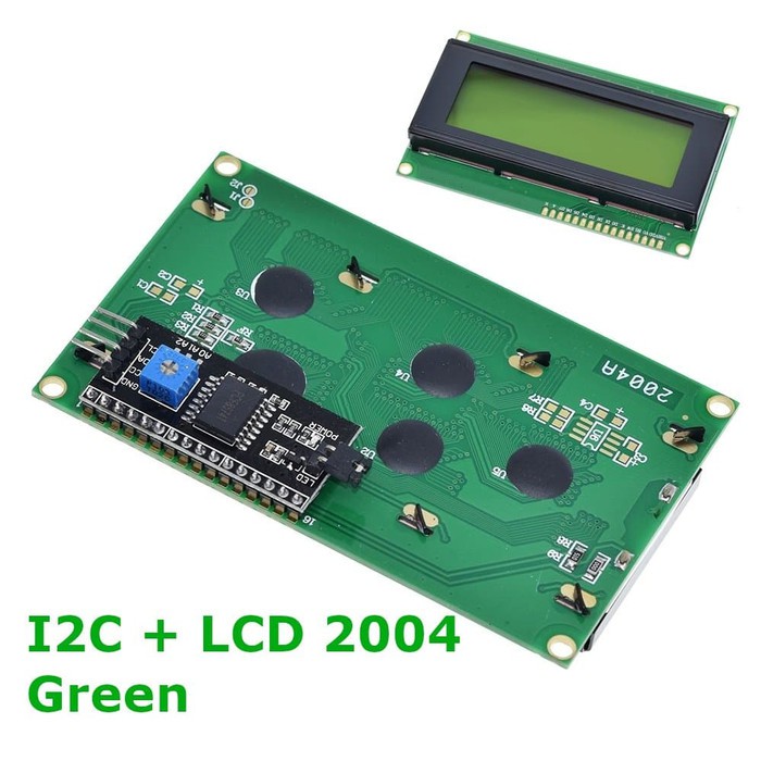 LCD2004 with I2C IIC Interface LCD 4x20 Green LCD 2004 Hijau Kuning