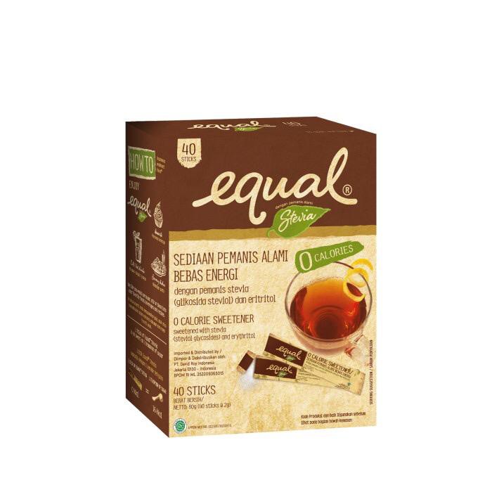 Equal Naturals Stevia - Pemanis Stevia Nol Kalori 40 Sticks