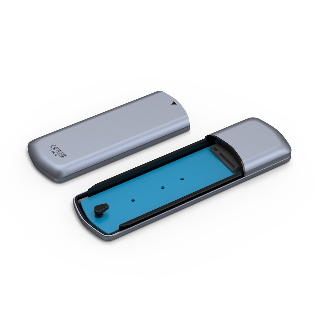 Casing SSD M2 NVME SATA USB3.0 USB Type C High Speed Tool Free FIDECO M204CPS