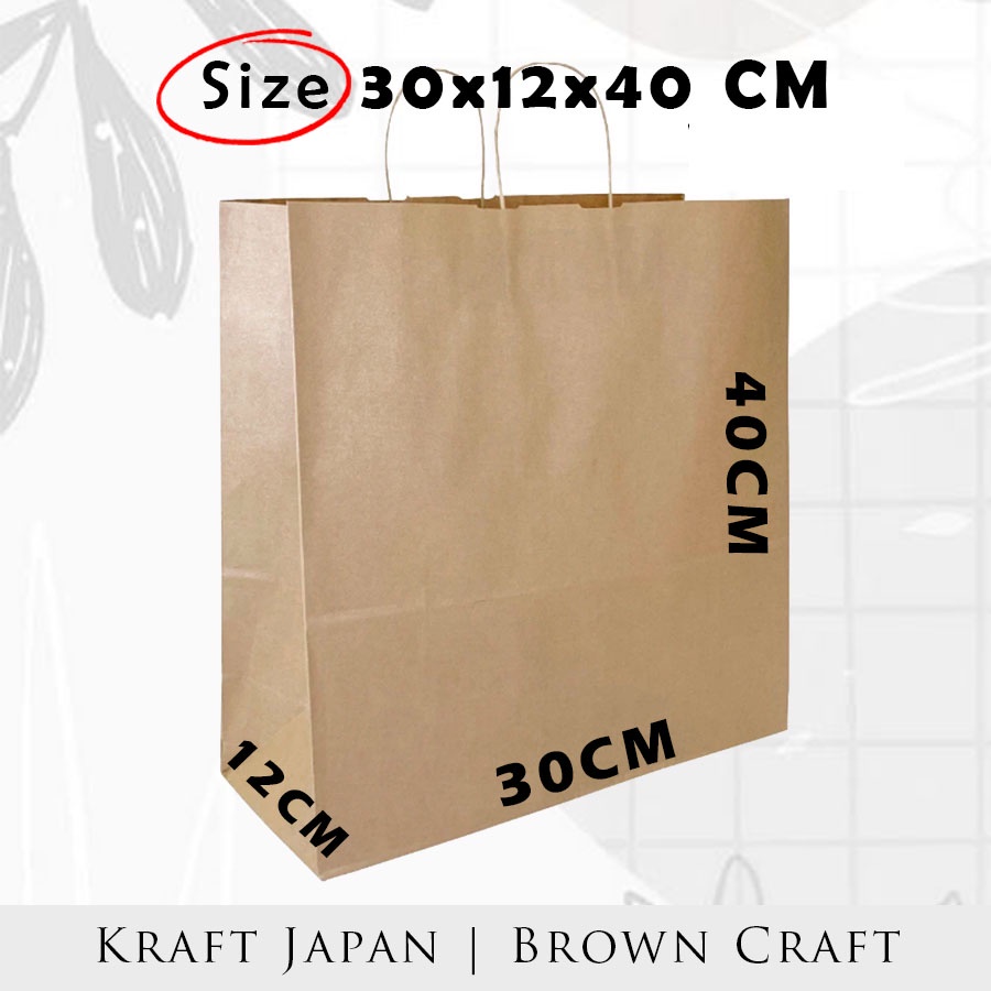 

Paper Bag Coklat Polos Kado 30x12x40 CM Tali TWIST / Papper Bag Kertas Souvenir Wedding / Paperbag Polos Murah Kraft Bags Mini