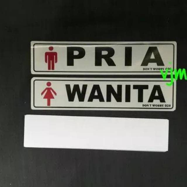 

Pvc label pria dan wanita , sign label acrylic