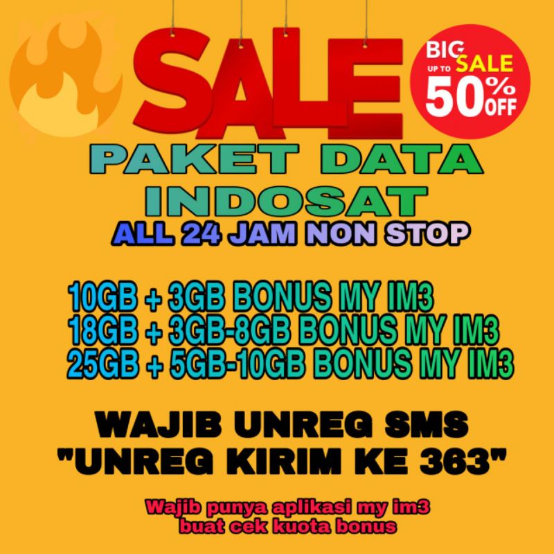 PAKET DATA INDOSAT GIFT INJEK/LANGSUNG ISI