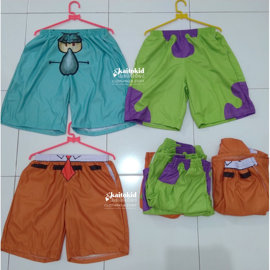 Celana Kolor SPONGEBOB PATRICK SQUIDWARD Bisa Custom Design Bebas Desain