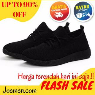 Sepatu  Full Hitam X3 Original Untuk Sekolah  dan  Olahraga 