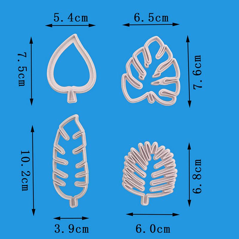 4pcs cetakan monstera cutter fondant import flamingo tropical spuit edible gold 1m food writer 9ft