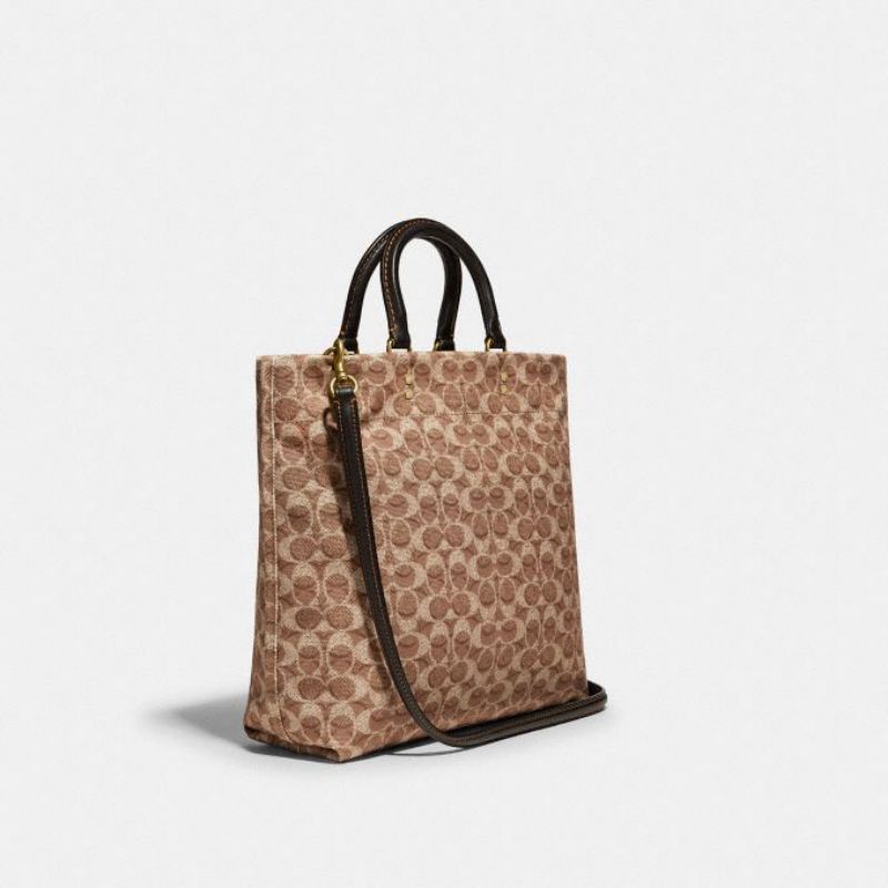 Coach Rogue Tote 29 In Recycled Signature Canvas With Trompe Loeil Print (C6175)