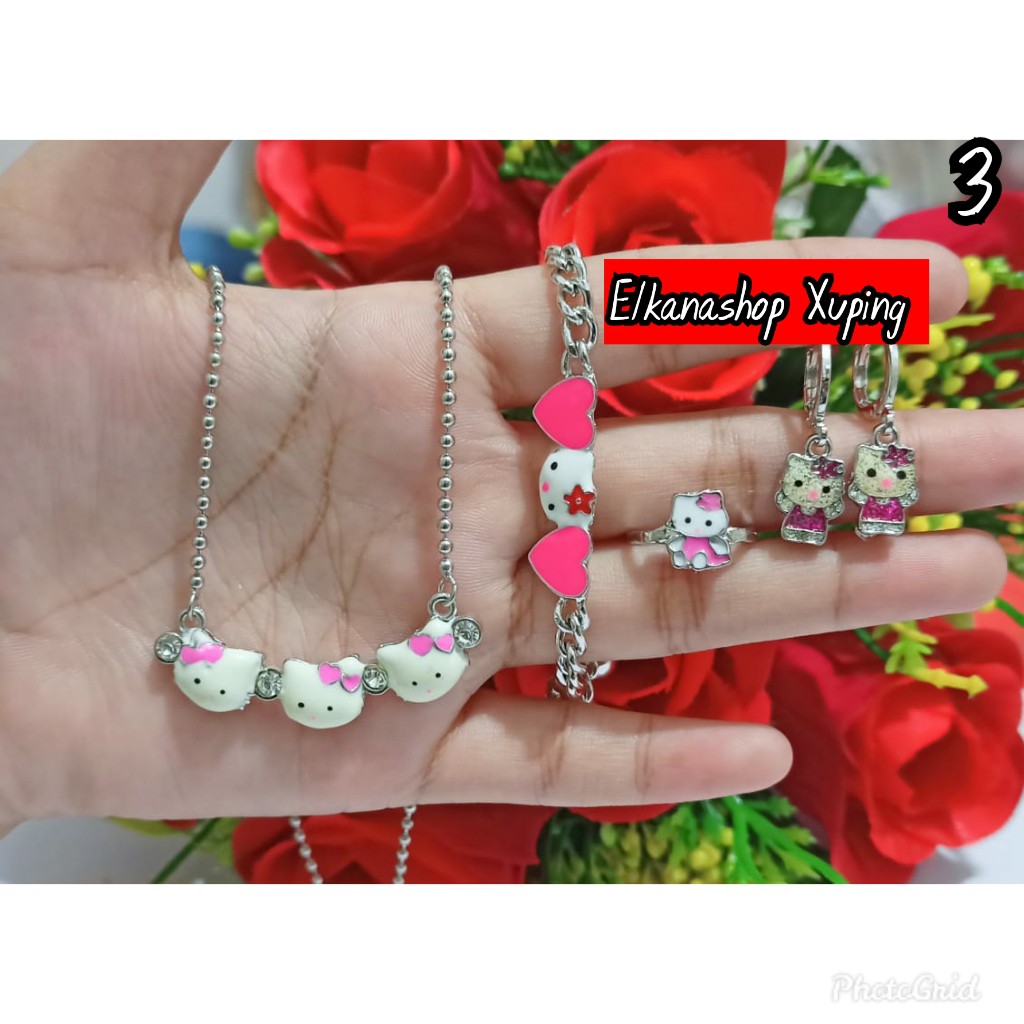 Set Anak Varian Motif Kartun Gold Silver ll Anti Karat COD