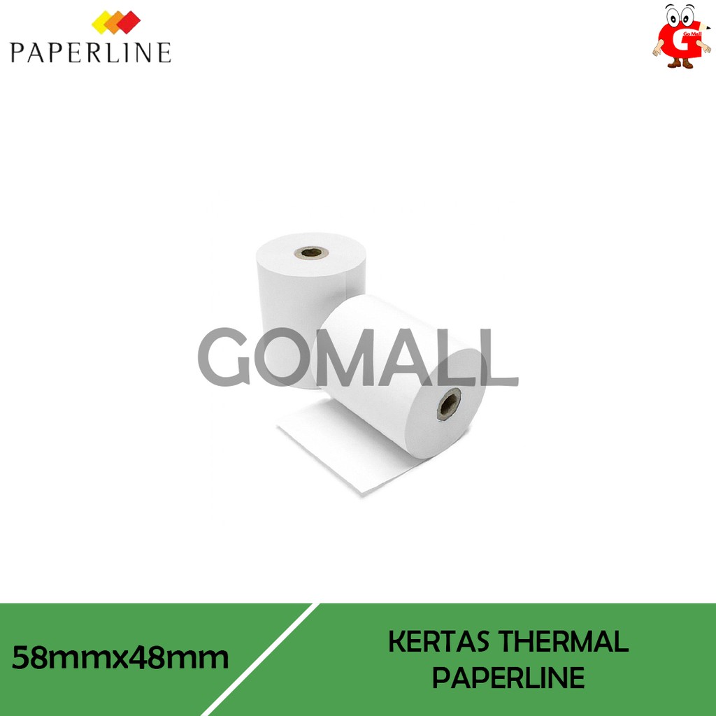 

Paperline Kertas Thermal Telestruk Kasir 1 Ply 58x48mm Isi 10 Roll 1 Slop