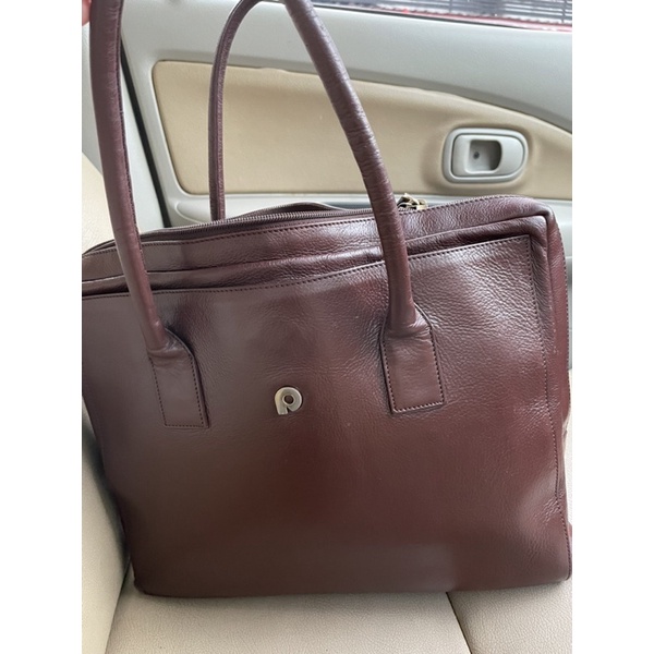 papillon vintage leather bag