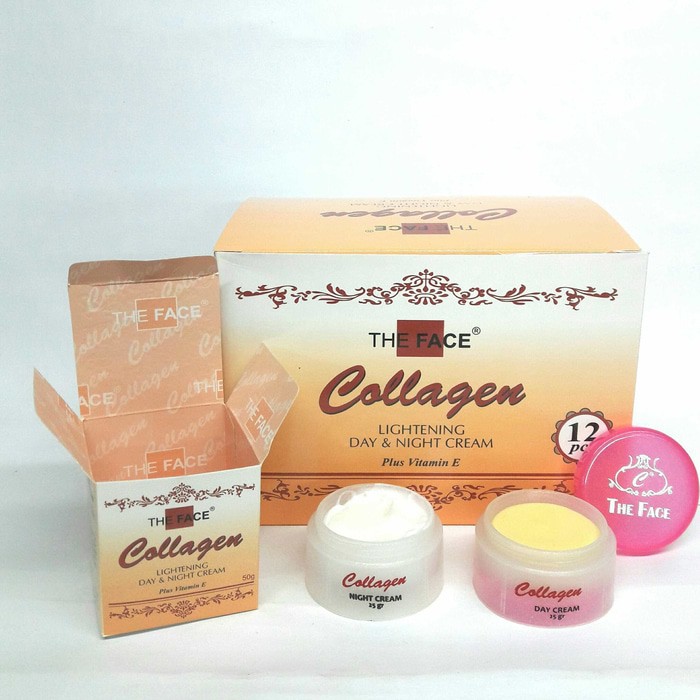 Cream The Face Collagen Plus Vitamin E Day Night Original Bpom Indonesia