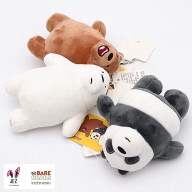 We bare bears keychain gantungan kunci mobil rumah boneka teddy beruang grizz panda