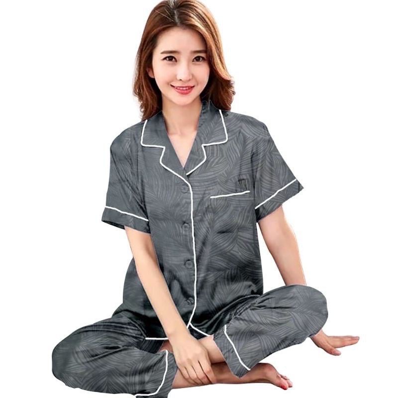 Baju Setelan Piyama Dewasa Lengan Pendek  / Baju Tidur Murah