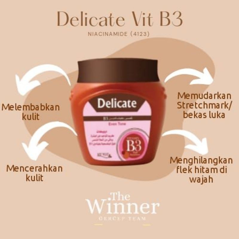 Cream pemudar/menyamarkan Strechmark and Flek hitam. DELICATE B3 My Way