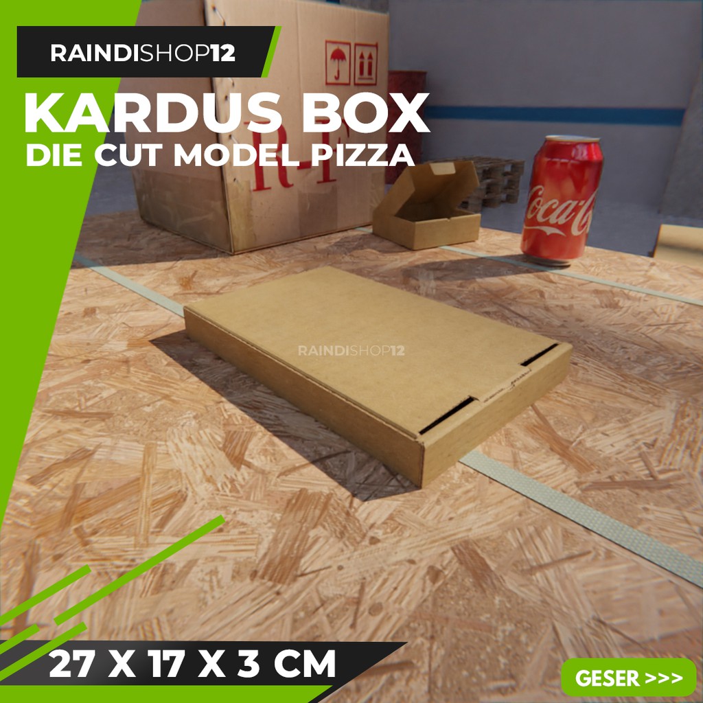 

BOX 27 X 17 X 3 CM KARDUS DIE CUT PIZZA KEMASAN PACKAGING KADO