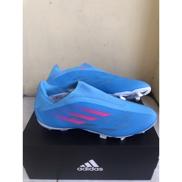 Sepatu Bola Original Adidas X Speedflow.3 FG Laceless - Blue