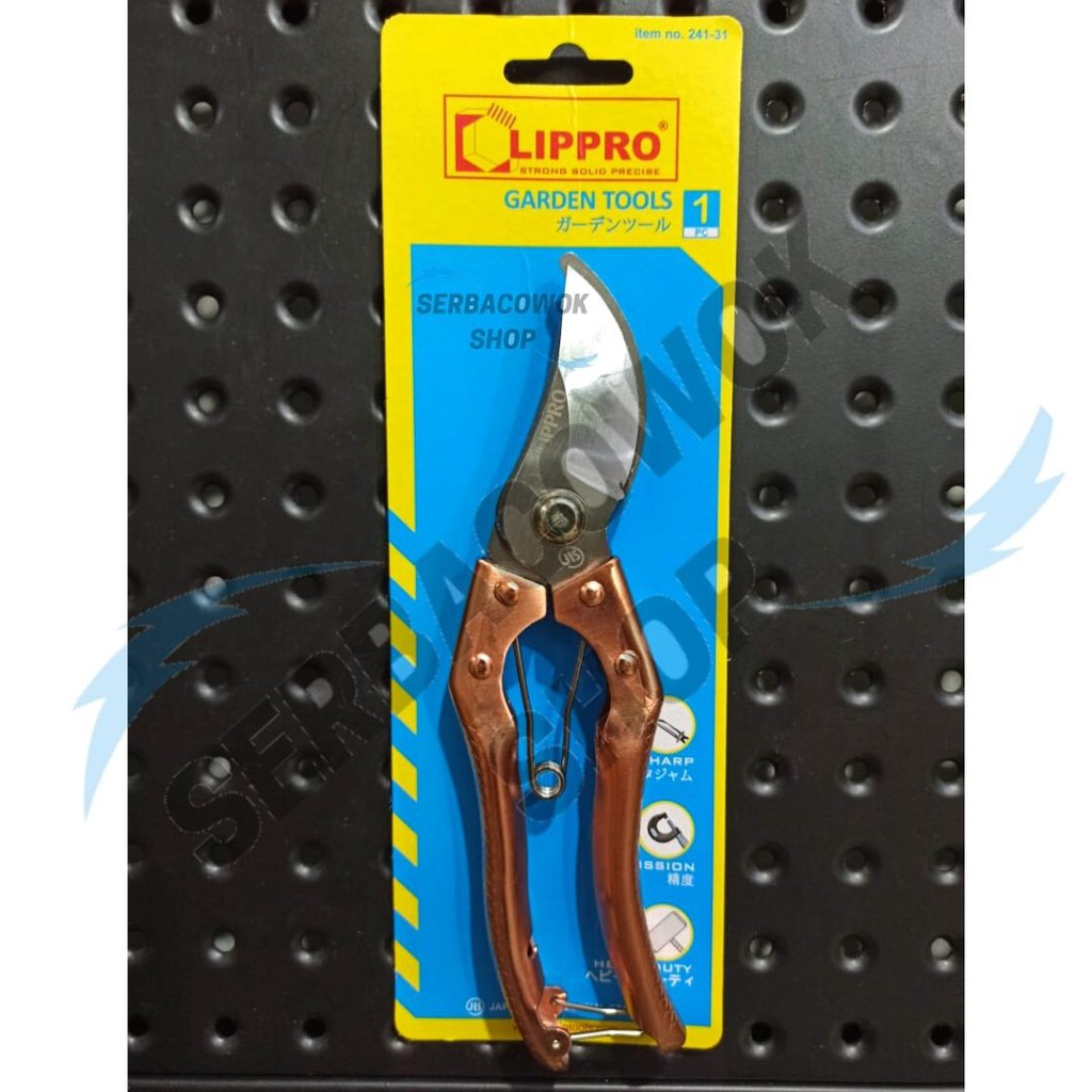 Lippro Gunting Dahan Gagang Besi Emas Pruning Shears Gold Termurah Berkualitas