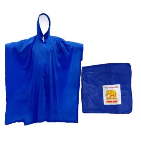PONCO JAS HUJAN KELELAWAR PONCO MEDIUM LENGAN SKOTLET BIRU