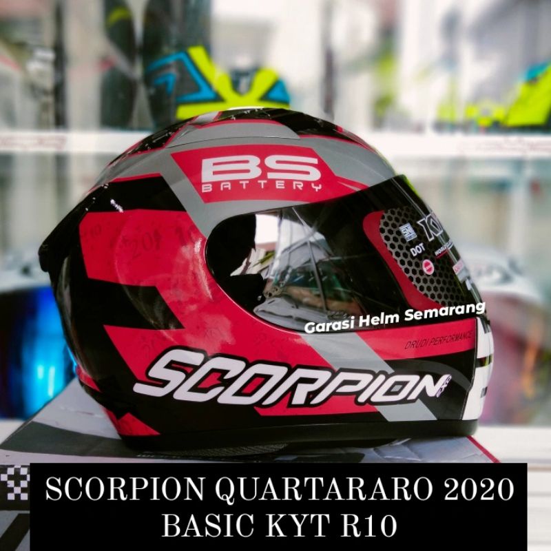 SCORPIONS QUARTARARO 2020 REPLIKA BASIC HELM KYT R10 REPAINT FULL WRAPING DIGITAL PRINTING RAPIH SEP