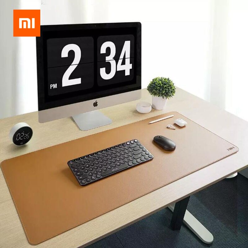 MIIIW Extra-large Leather Cork Mouse Pad/Table Mat Waterproof On Both Sides Soft and Durable Tightly Seamed 900*400mm