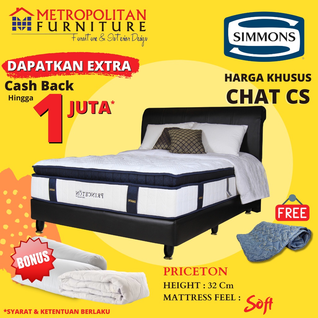 Springbed SIMMONS Princeton FULL SET Kasur / Spring bed Simmons Matras