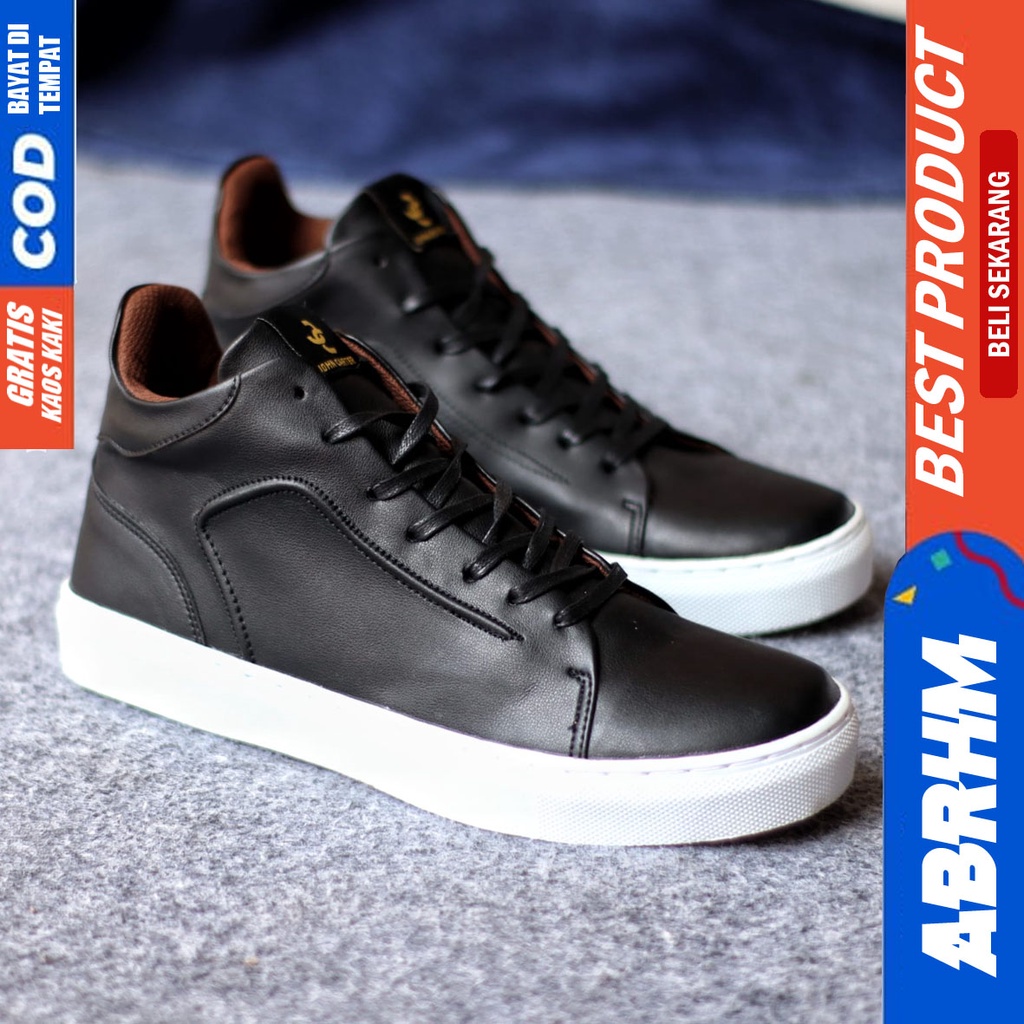 ABRHM JOHN HIGHT Sepatu Kasual Sneakers Hitam