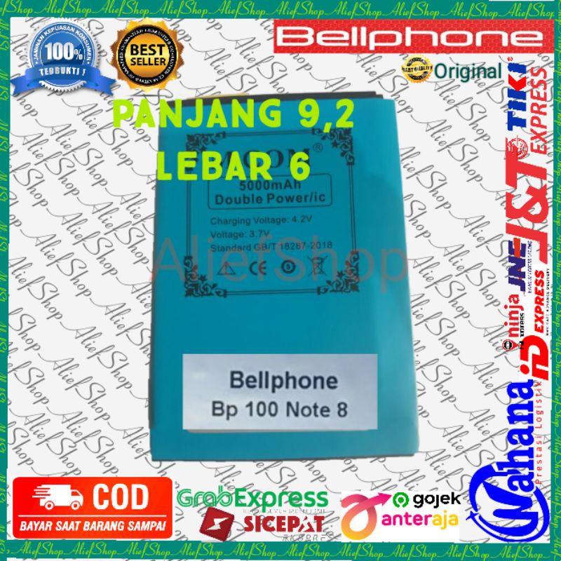 Batrai MCom Bellphone BP100 Note 8 Batre Bell phone Bp 100 Baterai Original