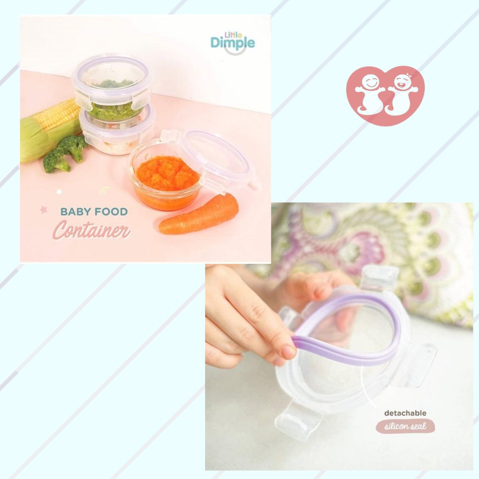 Little Dimple Food Container isi 3 pcs